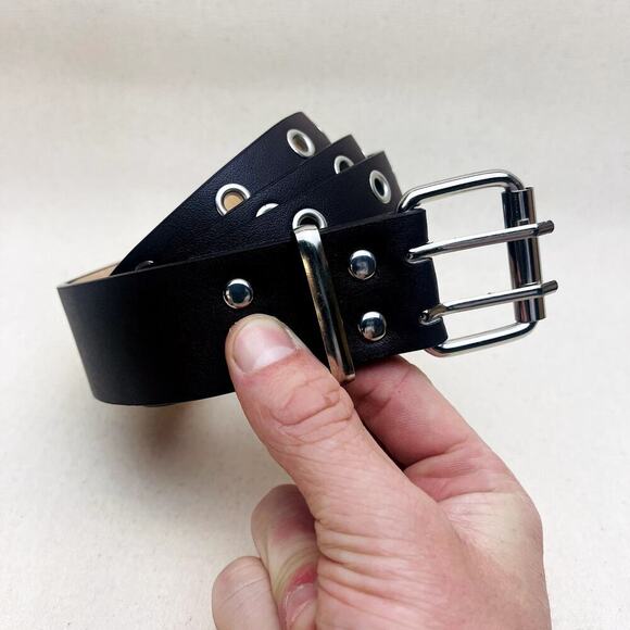 Y2k 2000s vintage brown & silver studded goth emo belt - Picture 4 of 6